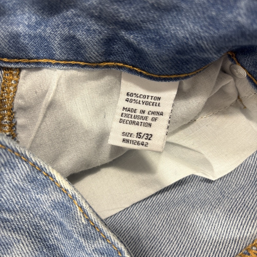 NWT Cherry Bow Embroidered Low Rise Baggy Wide Leg Jeans Pocket Denim 15/16 - Picture 8 of 8